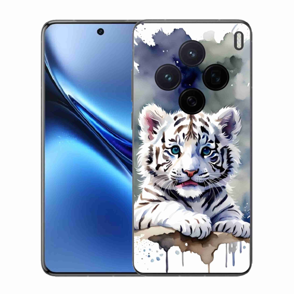 Zselés borítás mmCase a Vivo X200 5G készülékhez - fehér tigriskölyök