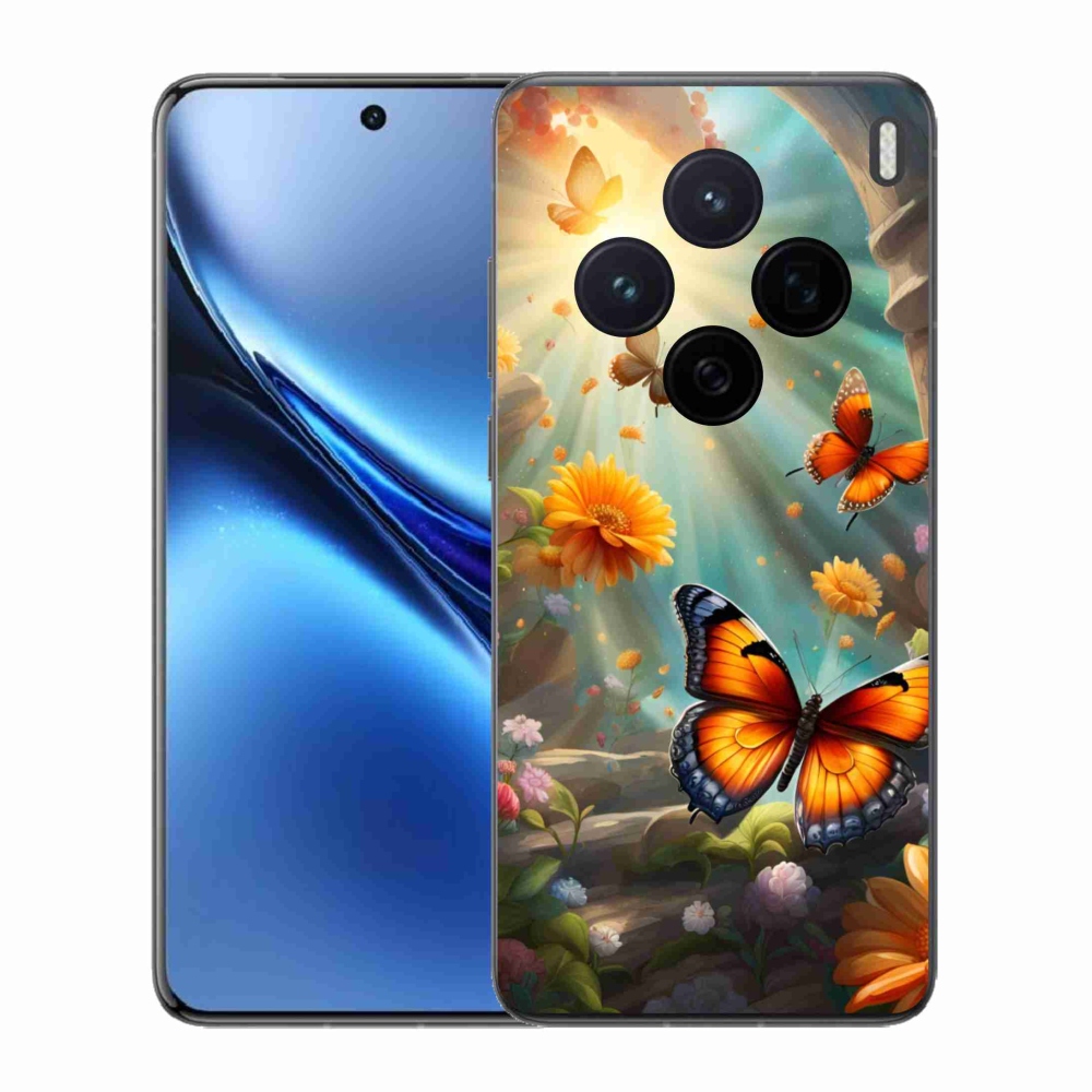 Zselés borítás mmCase a Vivo X200 5G-hez - pillangókert 2