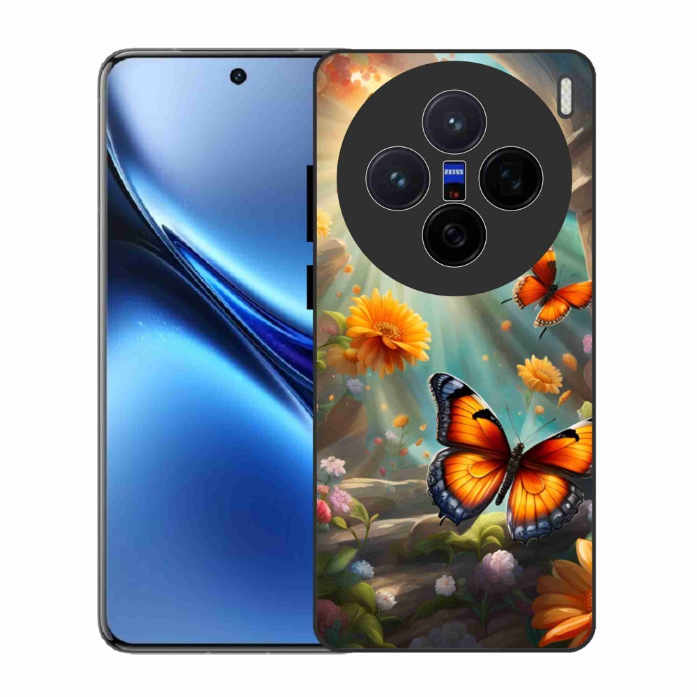 Zselés borítás mmCase a Vivo X200 5G-hez - pillangókert 2