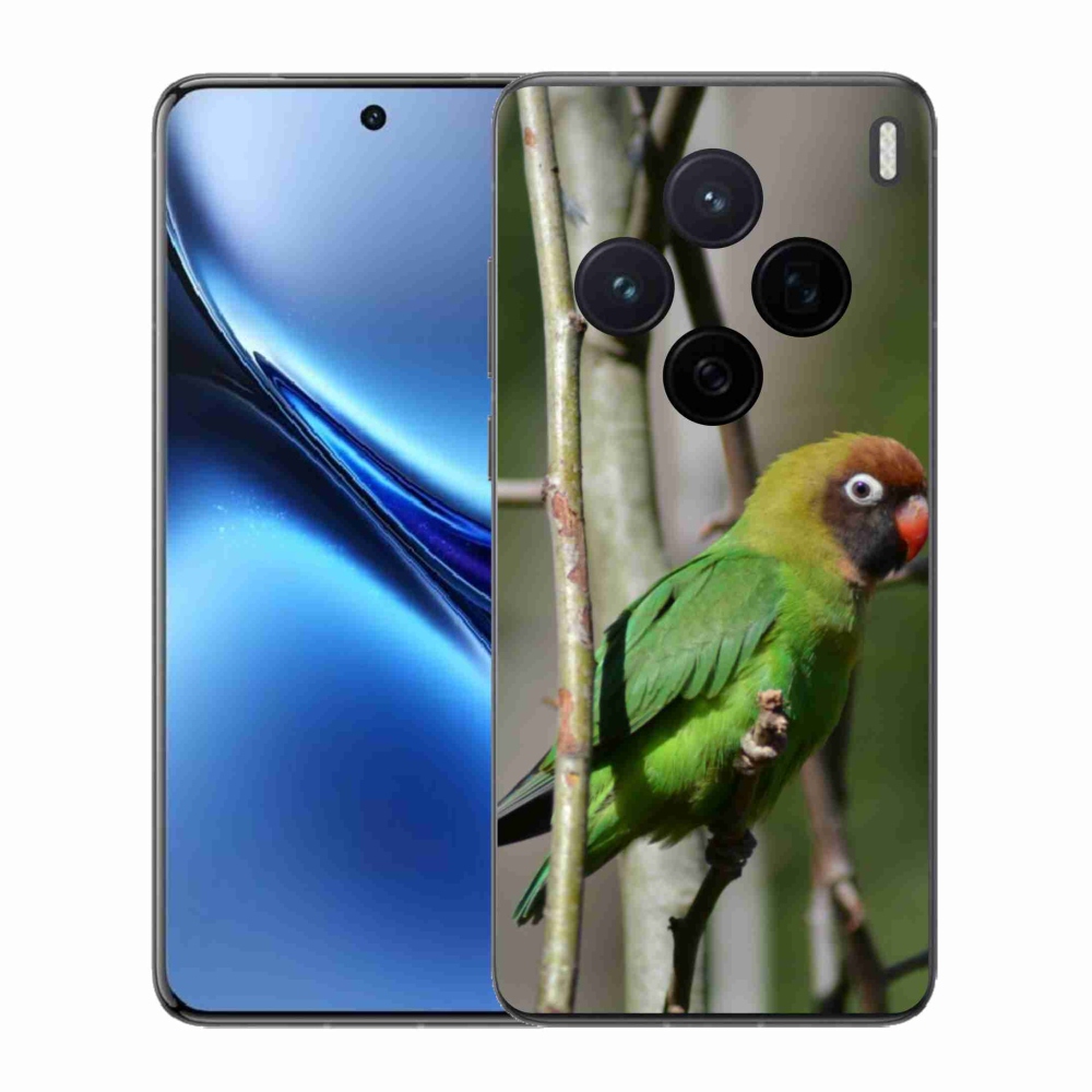 Zselés borítás mmCase a Vivo X200 5G készülékhez - papagáj agapornis