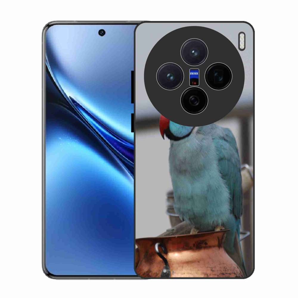 Zselés borítás mmCase a Vivo X200 5G készülékhez - papagáj alexander kék