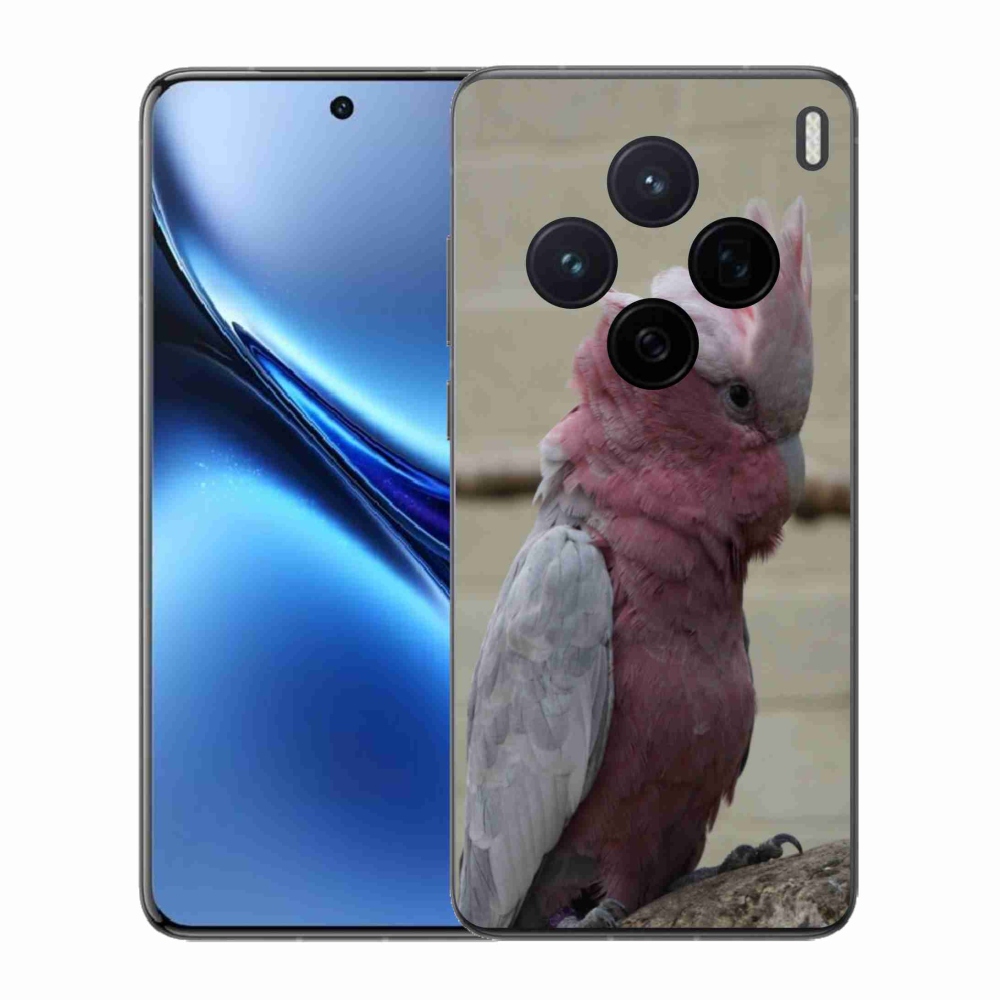 Zselés borítás mmCase a Vivo X200 5G készülékhez - papagáj kakadu rózsaszínű