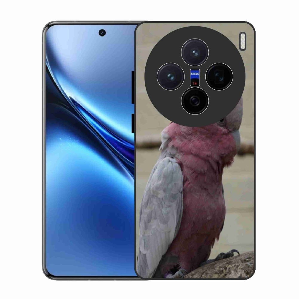 Zselés borítás mmCase a Vivo X200 5G készülékhez - papagáj kakadu rózsaszínű