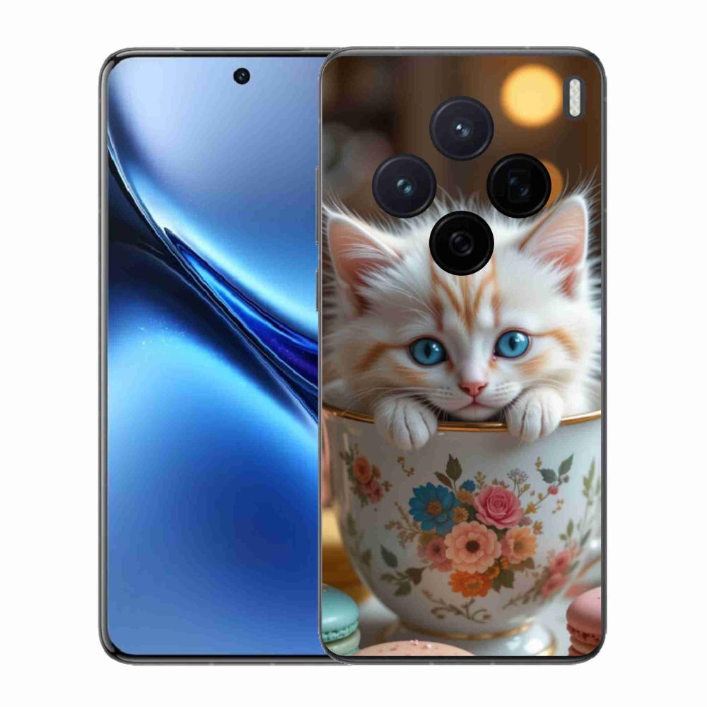 Gél borító mmCase a Vivo X200 5G készülékhez - aranyos cica 6