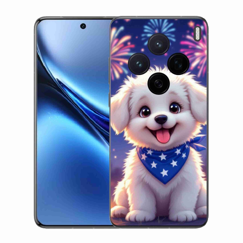 Zselés borítás mmCase a Vivo X200 5G-n - ünnepi kiskutya