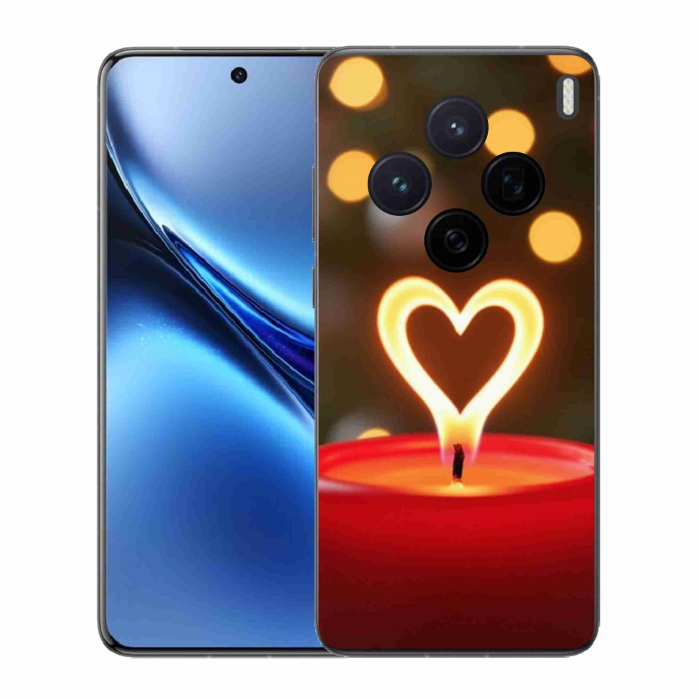 Zselés borítás mmCase a Vivo X200 5G-hez - a láng szíve