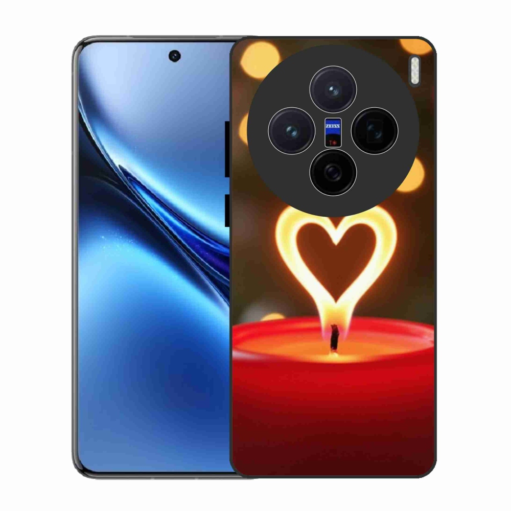 Zselés borítás mmCase a Vivo X200 5G-hez - a láng szíve
