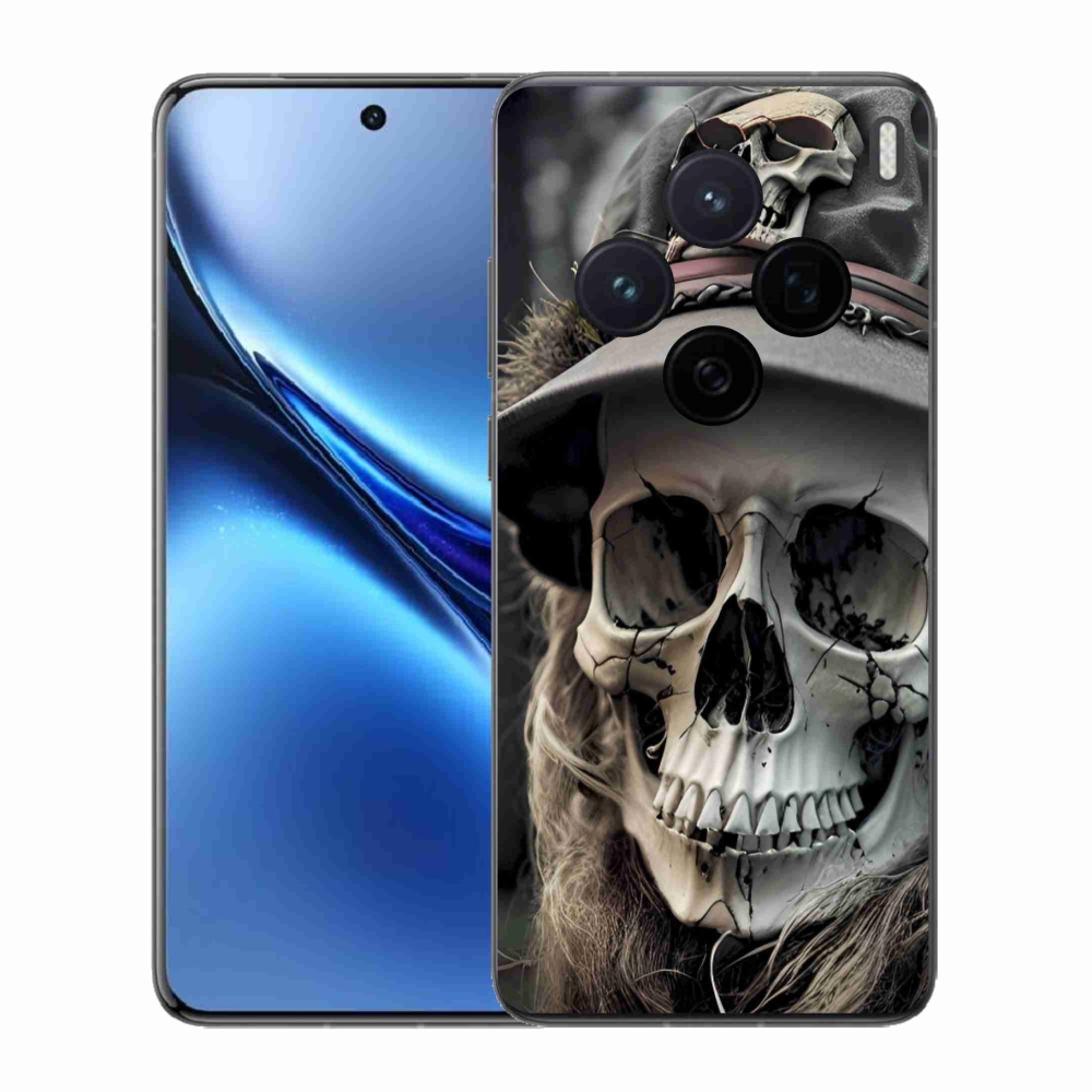 Zselés borítás mmCase a Vivo X200 5G-hez - sötét koponya