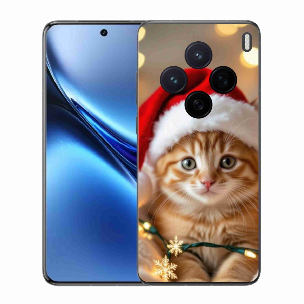 Zselés borítás mmCase a Vivo X200 5G készülékhez - Karácsonyi cica