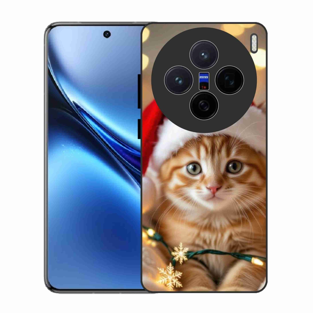 Zselés borítás mmCase a Vivo X200 5G készülékhez - Karácsonyi cica