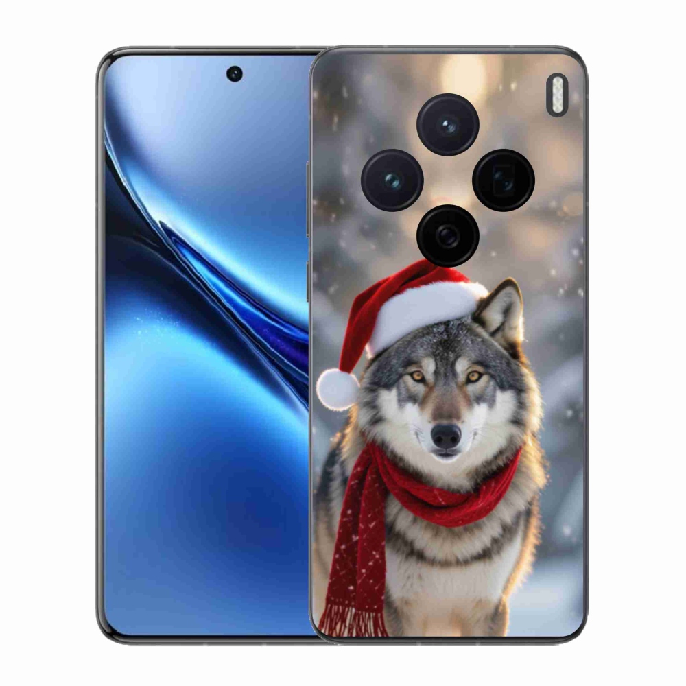 Zselés borítás mmCase a Vivo X200 5G-hez - Karácsonyi farkas