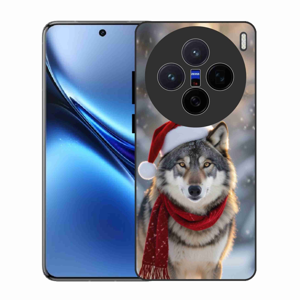 Zselés borítás mmCase a Vivo X200 5G-hez - Karácsonyi farkas