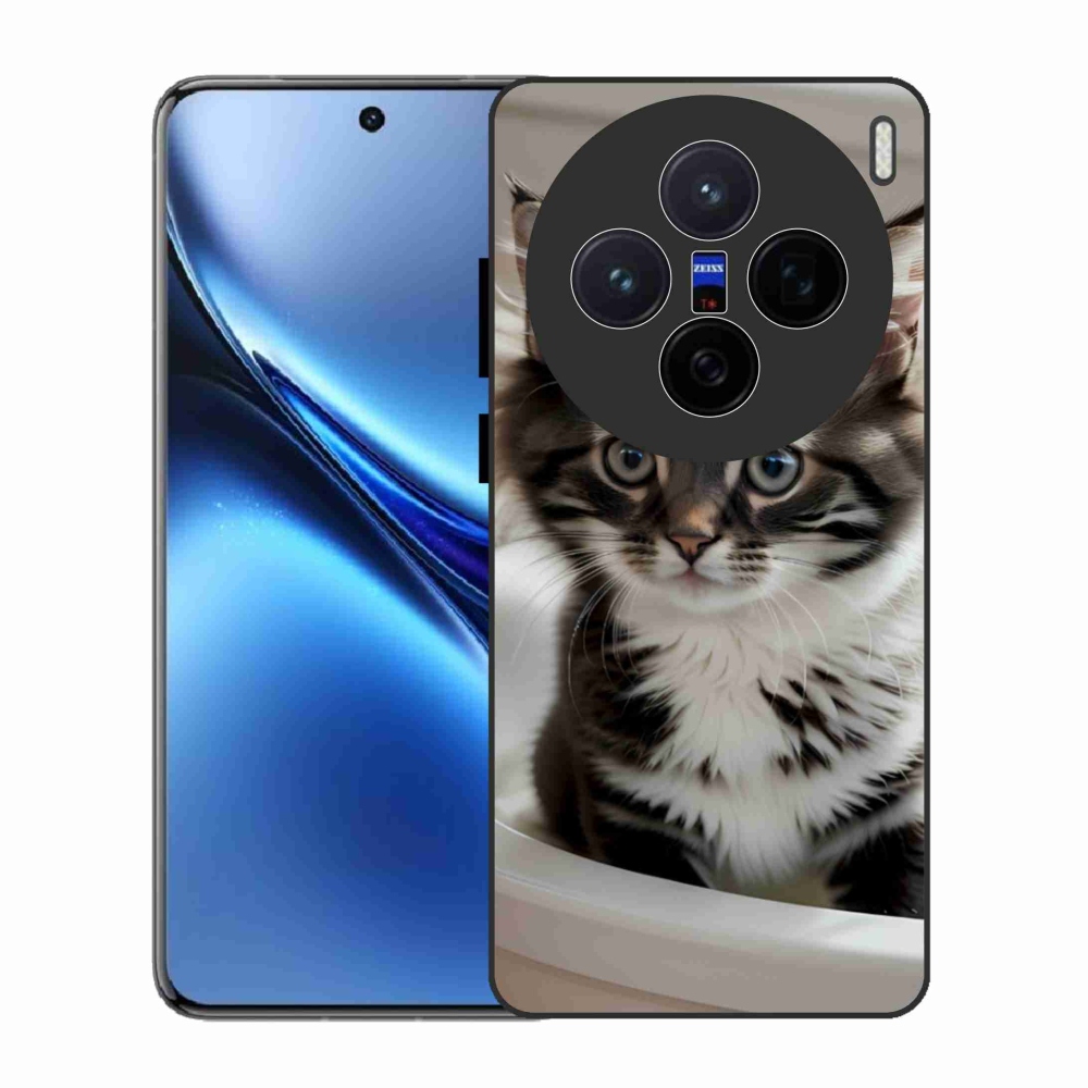Zselés borítás mmCase a Vivo X200 5G készülékhez - kíváncsi cica