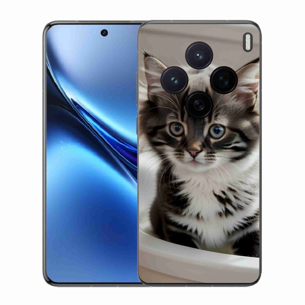 Zselés borítás mmCase a Vivo X200 5G készülékhez - kíváncsi cica