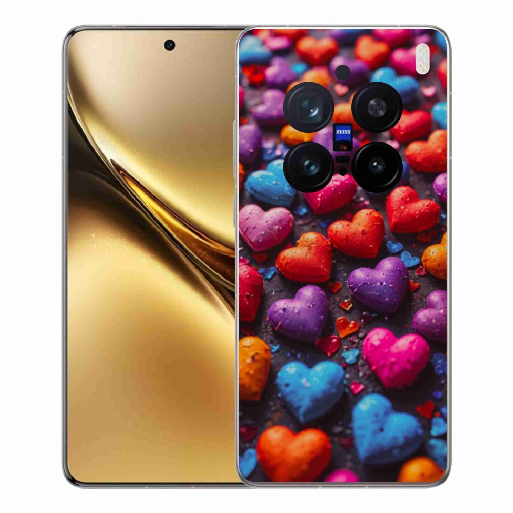 Zselés borítás mmCase a Vivo X200 Pro 5G készülékhez - színes szív