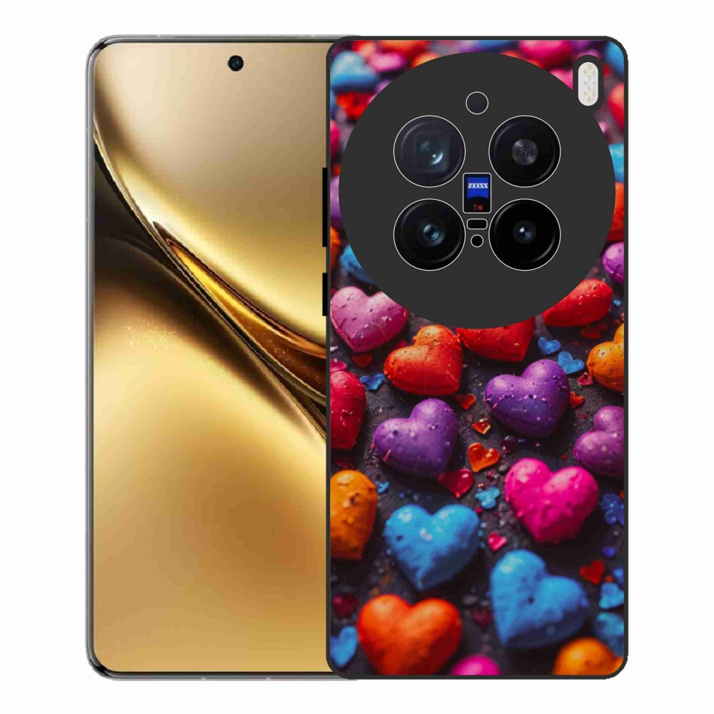 Zselés borítás mmCase a Vivo X200 Pro 5G készülékhez - színes szív