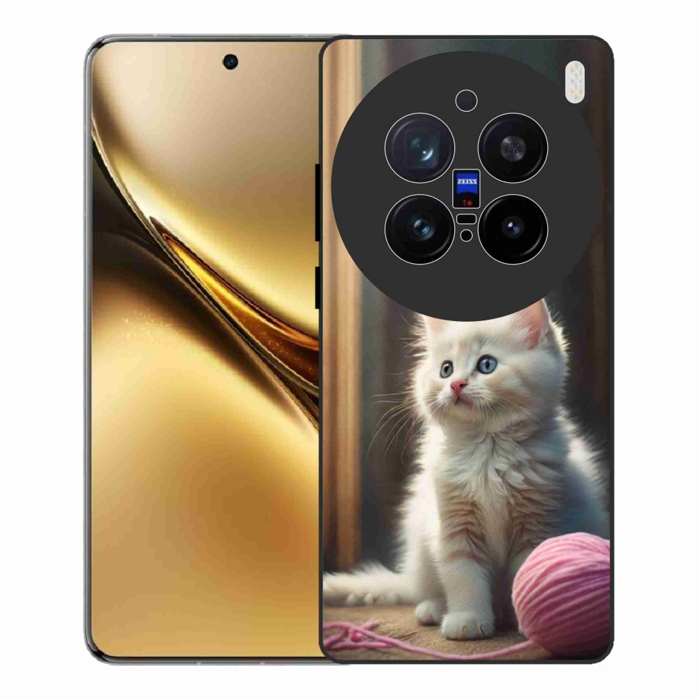 Zselés borítás mmCase a Vivo X200 Pro 5G készülékhez - fehér cica 2