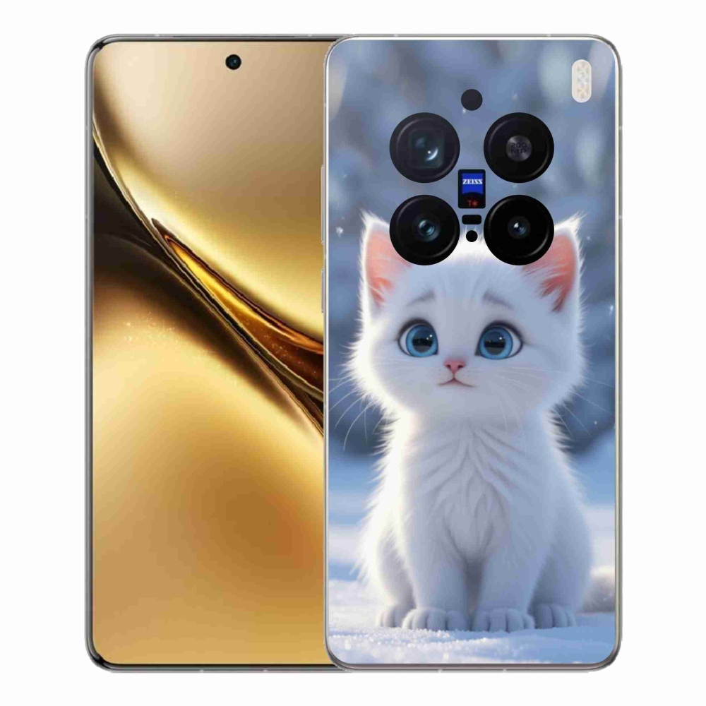 mmCase gél tok a Vivo X200 Pro 5G-hez – fehér cica 3