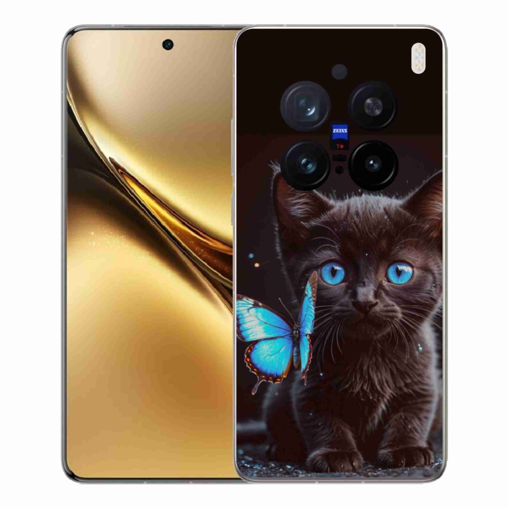 Zselés borítás mmCase a Vivo X200 Pro 5G készülékhez - fekete cica 3