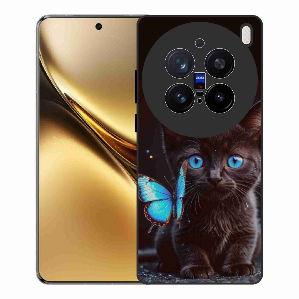 Zselés borítás mmCase a Vivo X200 Pro 5G készülékhez - fekete cica 3