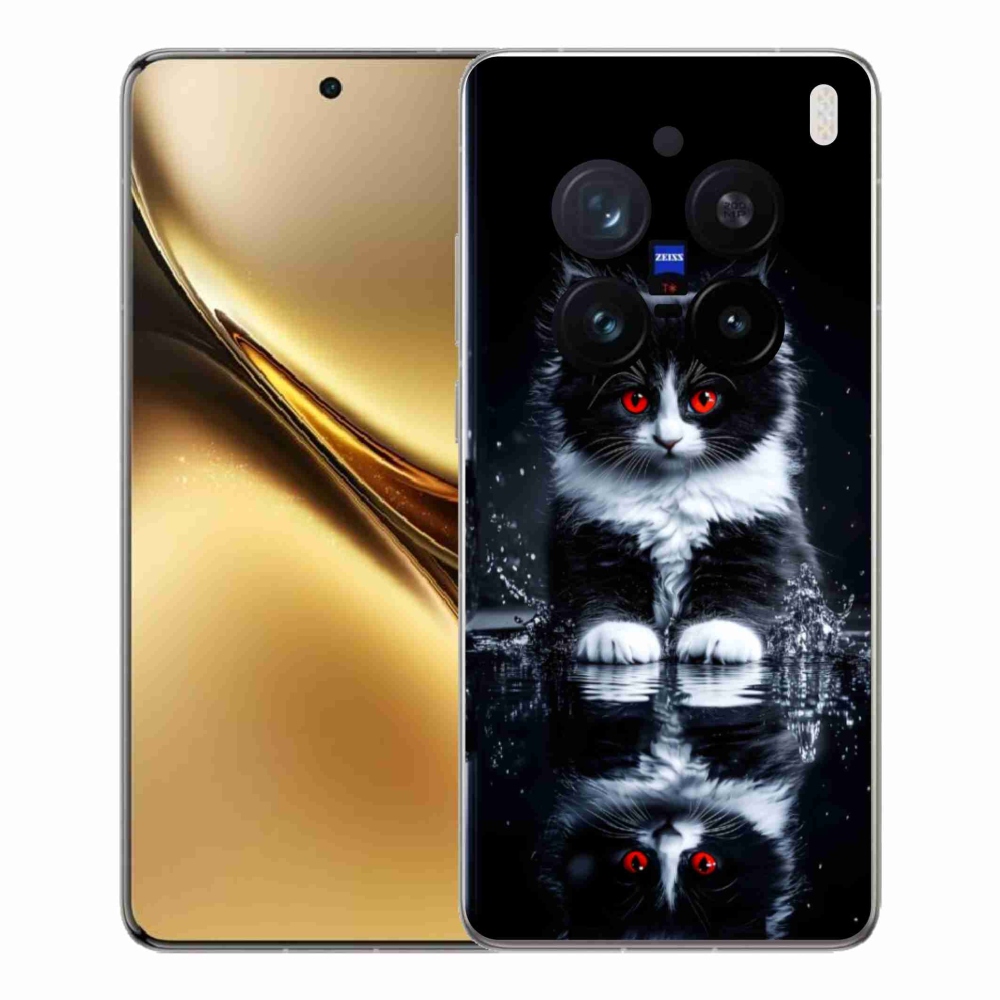 Zselés borítás mmCase a Vivo X200 Pro 5G-n - fekete-fehér cica