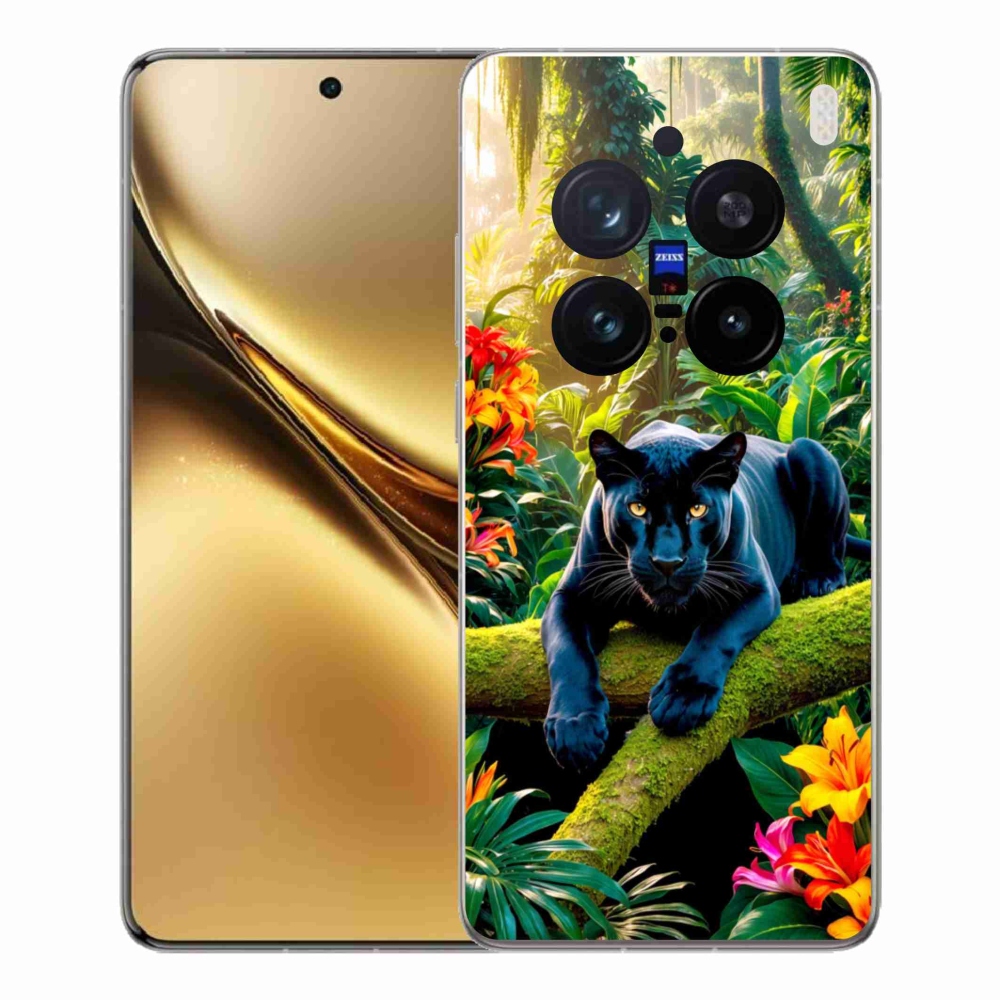 Gél borítás mmCase a Vivo X200 Pro 5G-hez - fekete párduc a dzsungelben