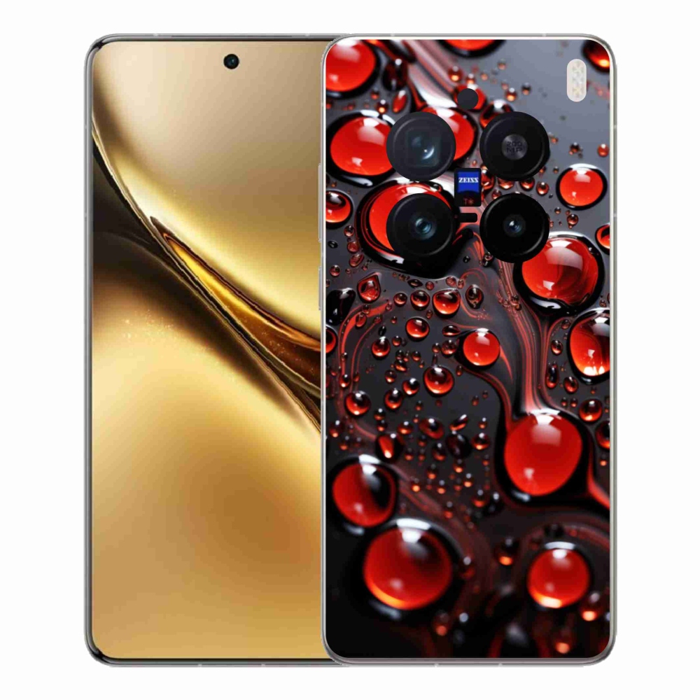 Zselés borítás mmCase a Vivo X200 Pro 5G készülékhez - piros csepp 2