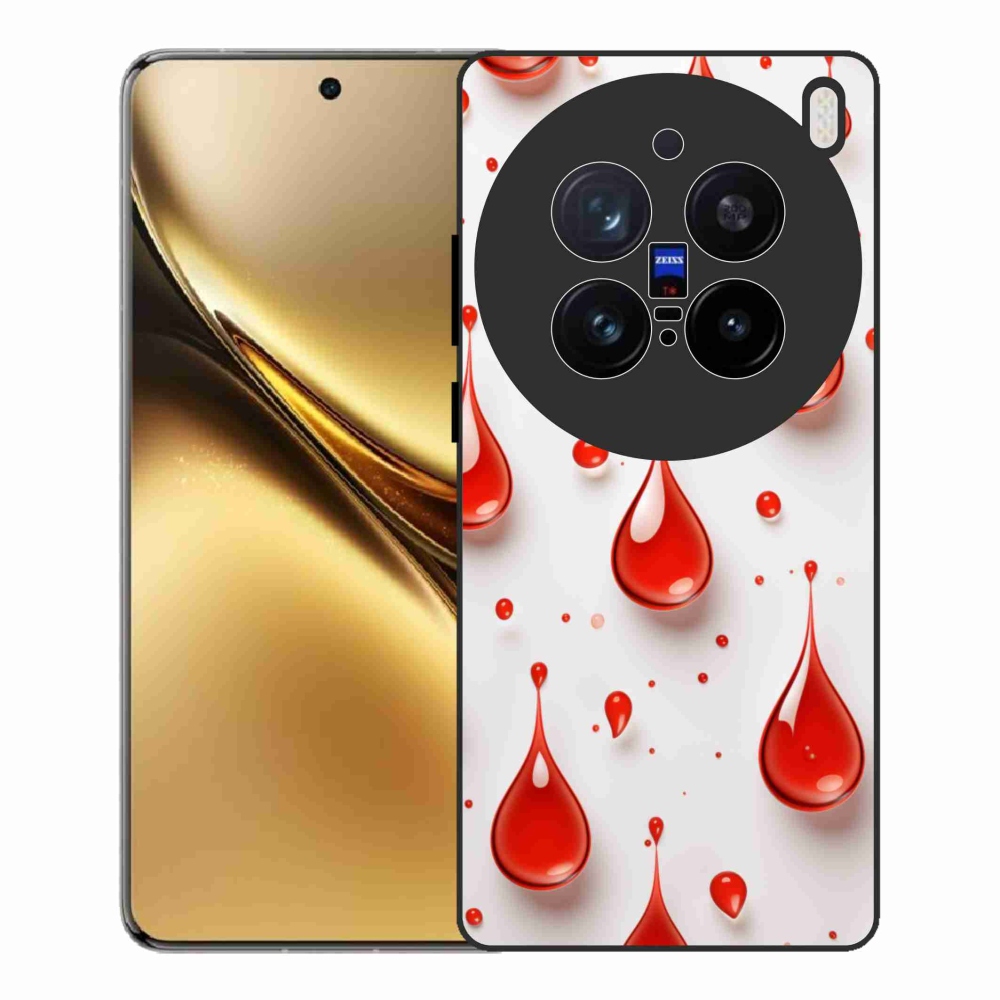 Zselés borítás mmCase a Vivo X200 Pro 5G készülékhez - piros cseppek