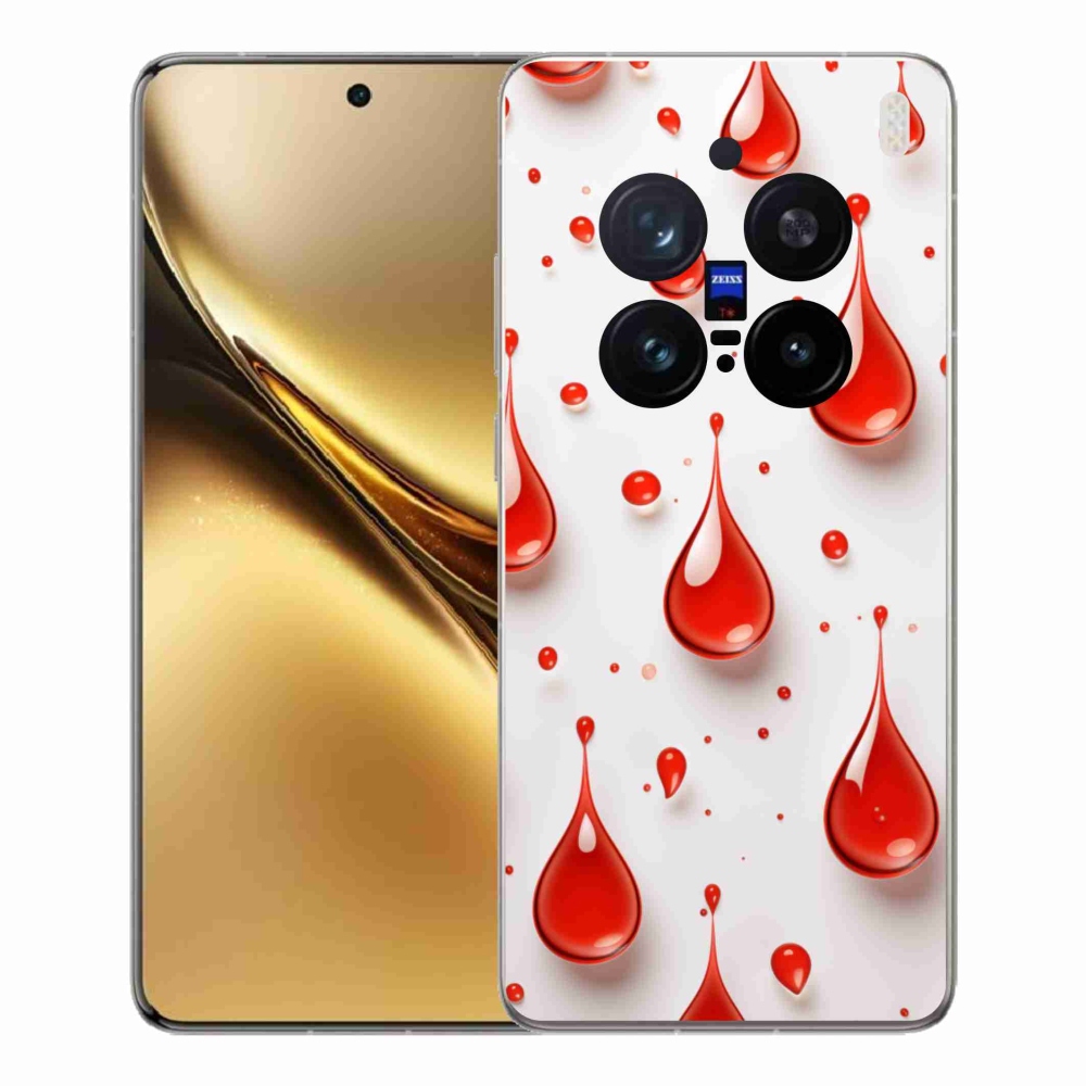 Zselés borítás mmCase a Vivo X200 Pro 5G készülékhez - piros cseppek