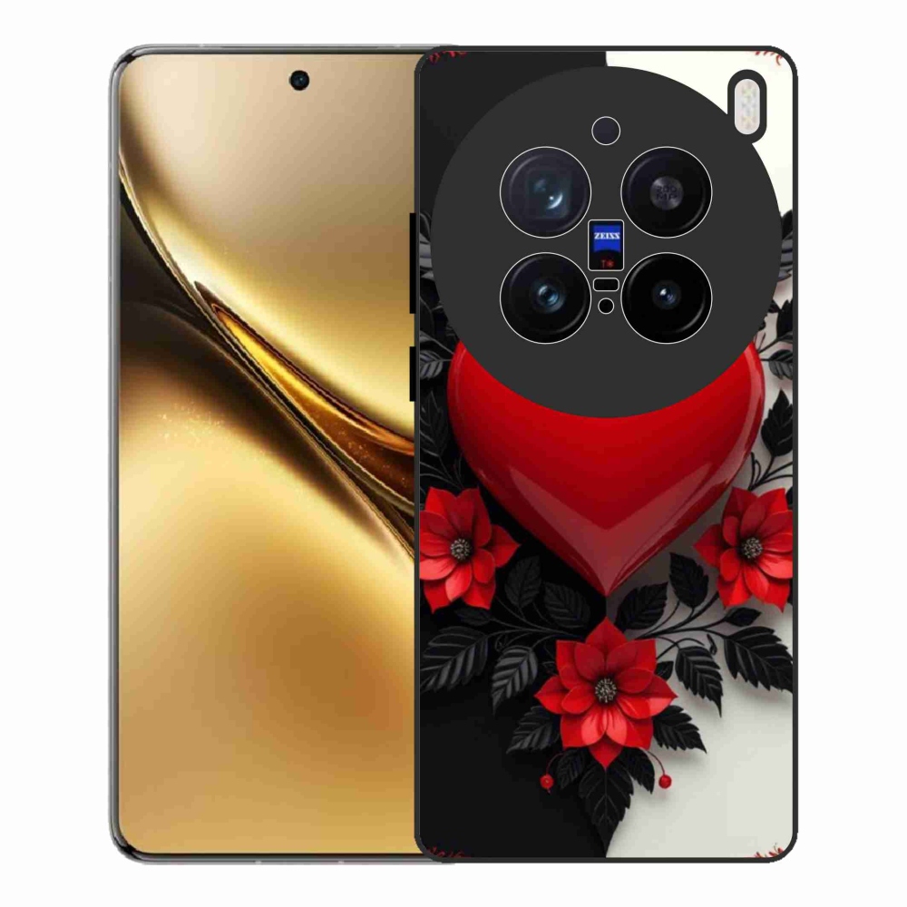 Zselés borítás mmCase a Vivo X200 Pro 5G készülékhez - piros szív