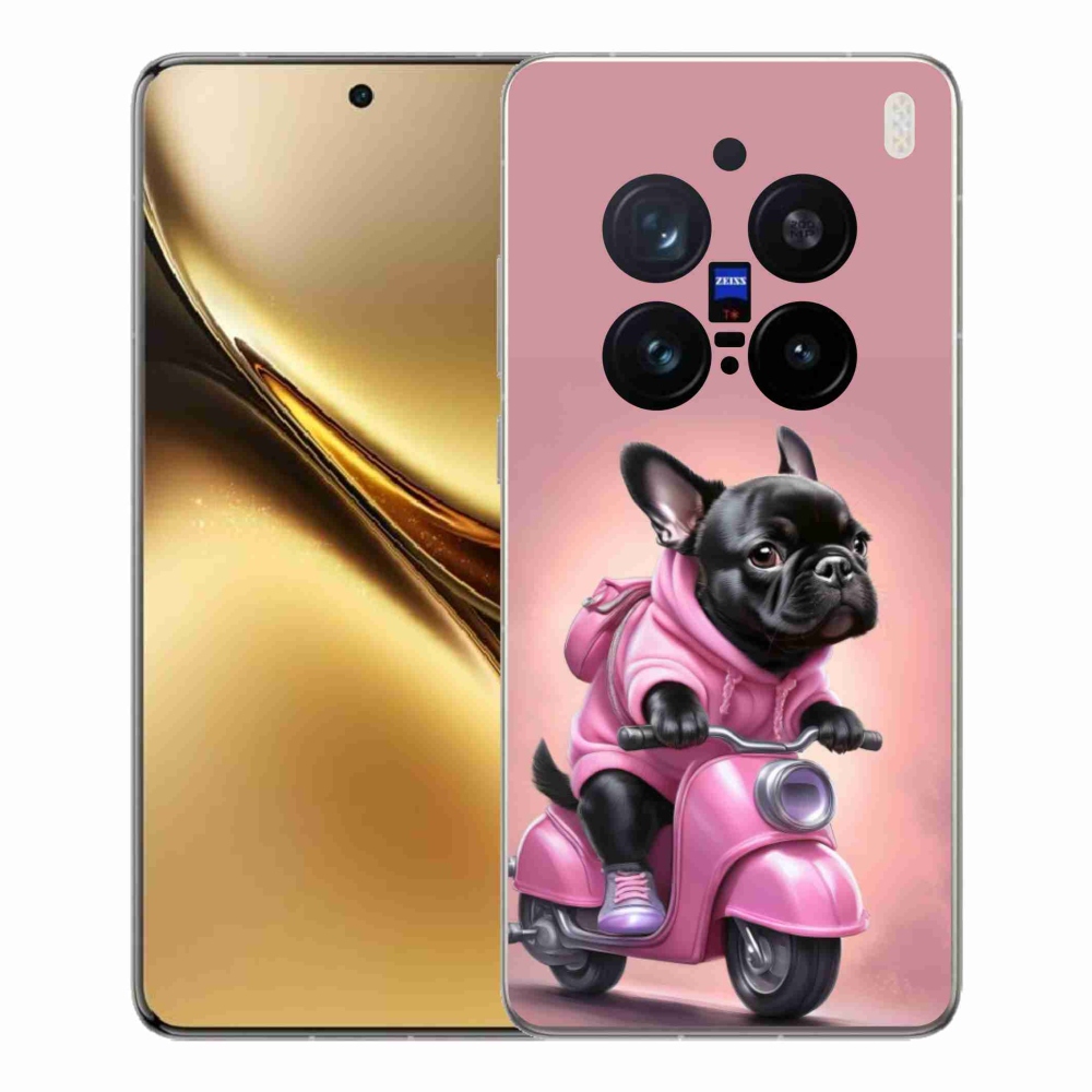 Zselés borítás mmCase a Vivo X200 Pro 5G-hez - Francia bulldog egy robogón