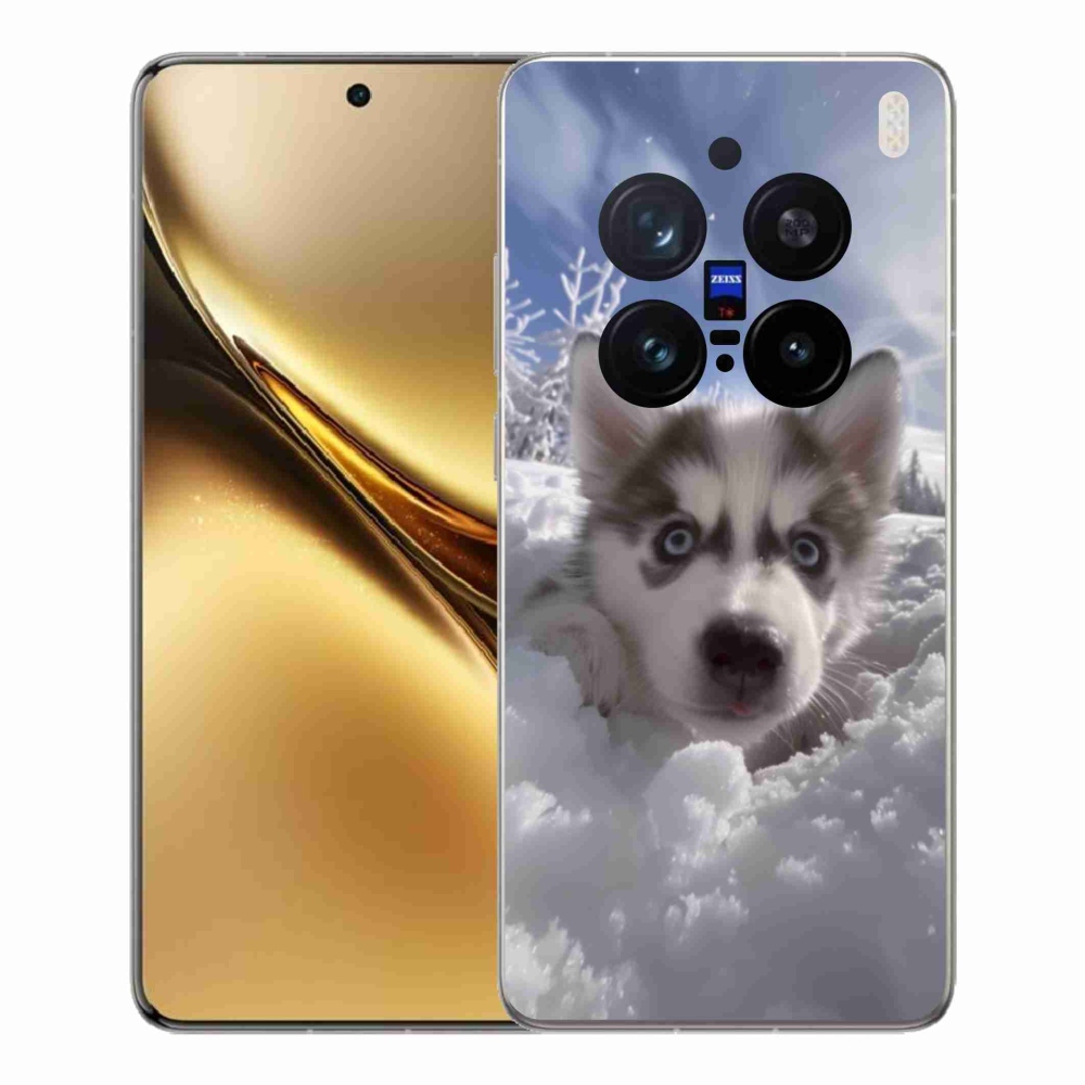 Gél borítás mmCase a Vivo X200 Pro 5G-hez - husky a hóban