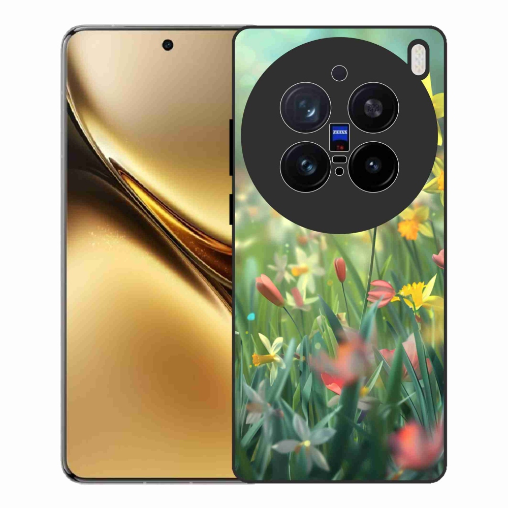 Zselés borítás mmCase a Vivo X200 Pro 5G készülékhez - tavaszi virágok