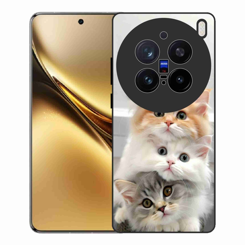 Zselés borítás mmCase a Vivo X200 Pro 5G készülékhez - macska csokorba csomagolva