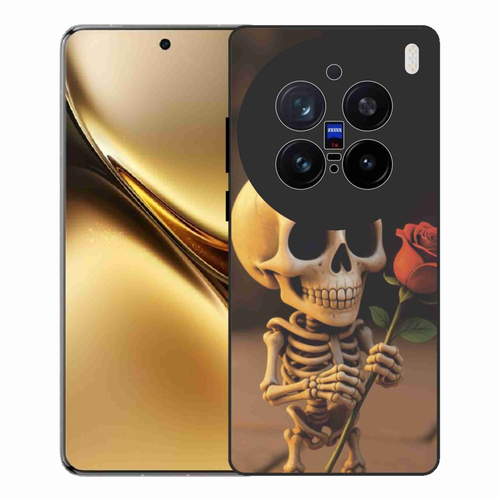 Gél borítás mmCase a Vivo X200 Pro 5G-hez - csontváz rózsával