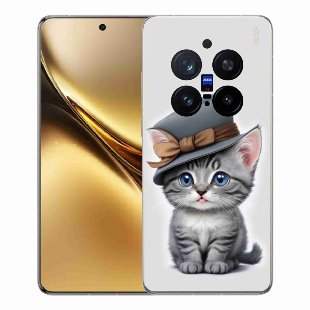 Zselés borítás mmCase a Vivo X200 Pro 5G készülékhez - cica sapkával
