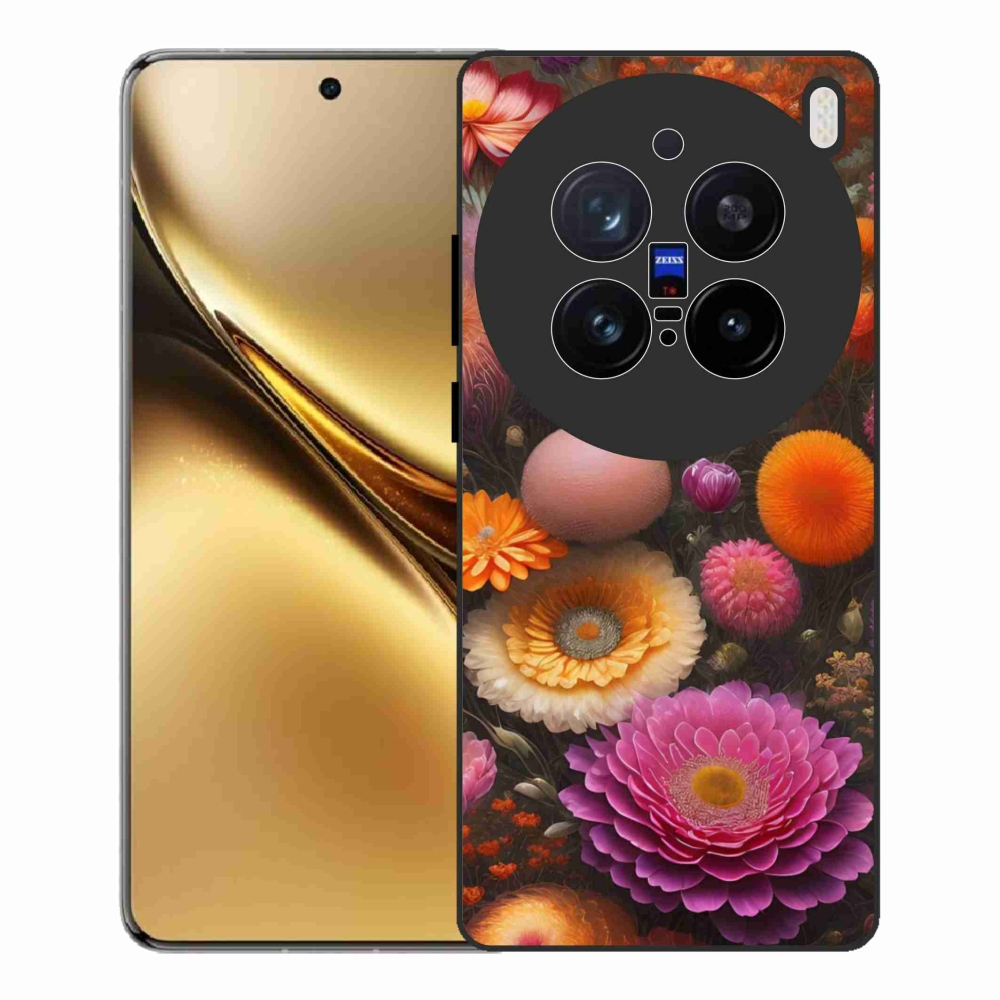 Gél borító mmCase a Vivo X200 Pro 5G számára - virágos kompozíció