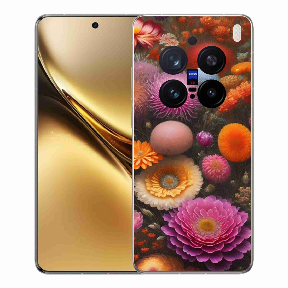 Gél borító mmCase a Vivo X200 Pro 5G számára - virágos kompozíció