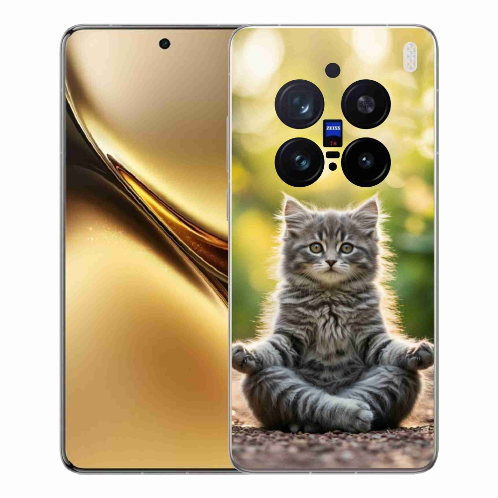 Zselés borítás mmCase a Vivo X200 Pro 5G készülékhez - meditáló cica