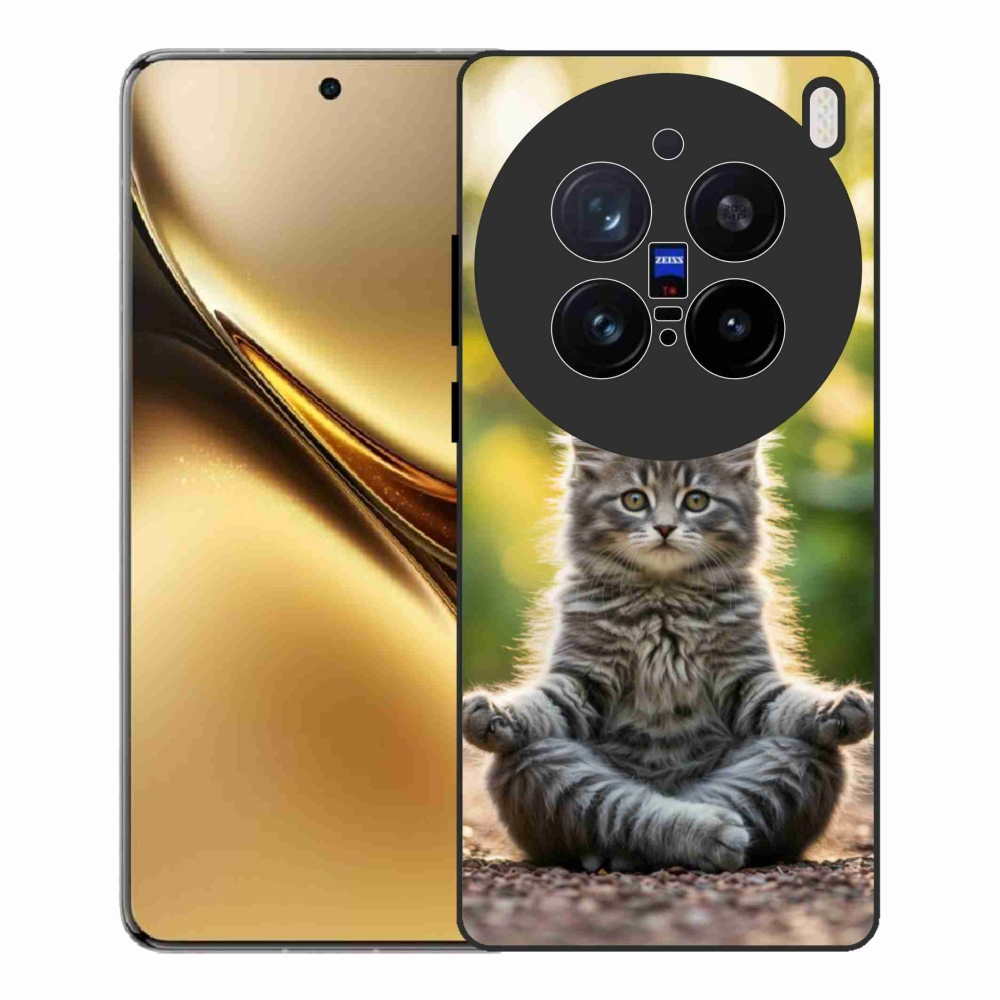 Zselés borítás mmCase a Vivo X200 Pro 5G készülékhez - meditáló cica
