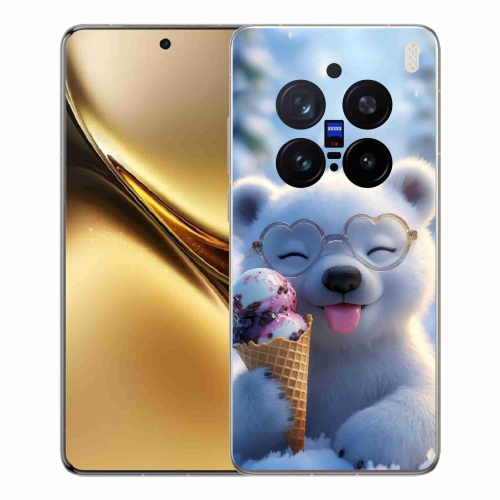 mmCase géltok a Vivo X200 Pro 5G-hez – jégkrémet evő mackó