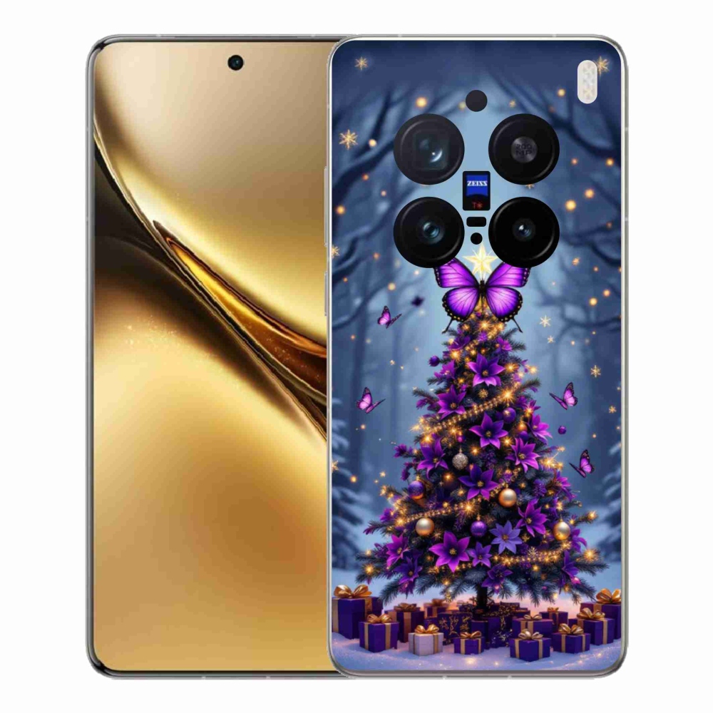 mmCase gél tok a Vivo X200 Pro 5G-hez – pillangós karácsonyfa