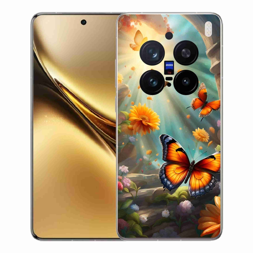 Zselés borítás mmCase a Vivo X200 Pro 5G készülékhez - pillangókert 2
