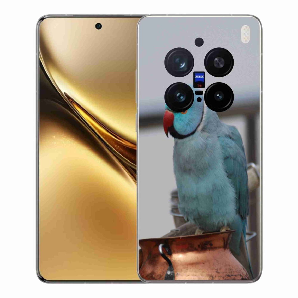 Zselés borítás mmCase a Vivo X200 Pro 5G készülékhez - papagáj alexander kék