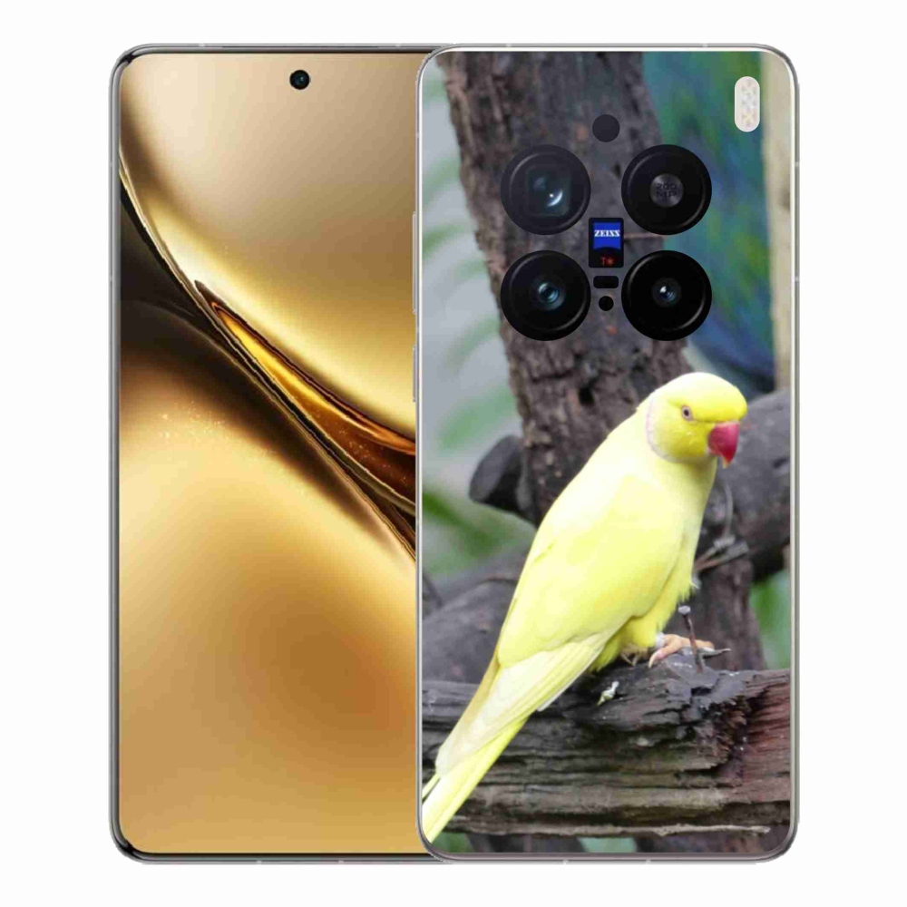 Zselés borítás mmCase a Vivo X200 Pro 5G készülékhez - papagáj alexander sárga