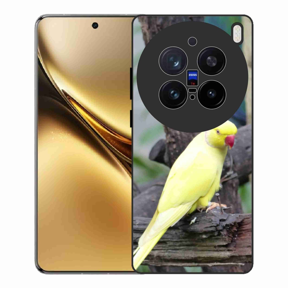 Zselés borítás mmCase a Vivo X200 Pro 5G készülékhez - papagáj alexander sárga