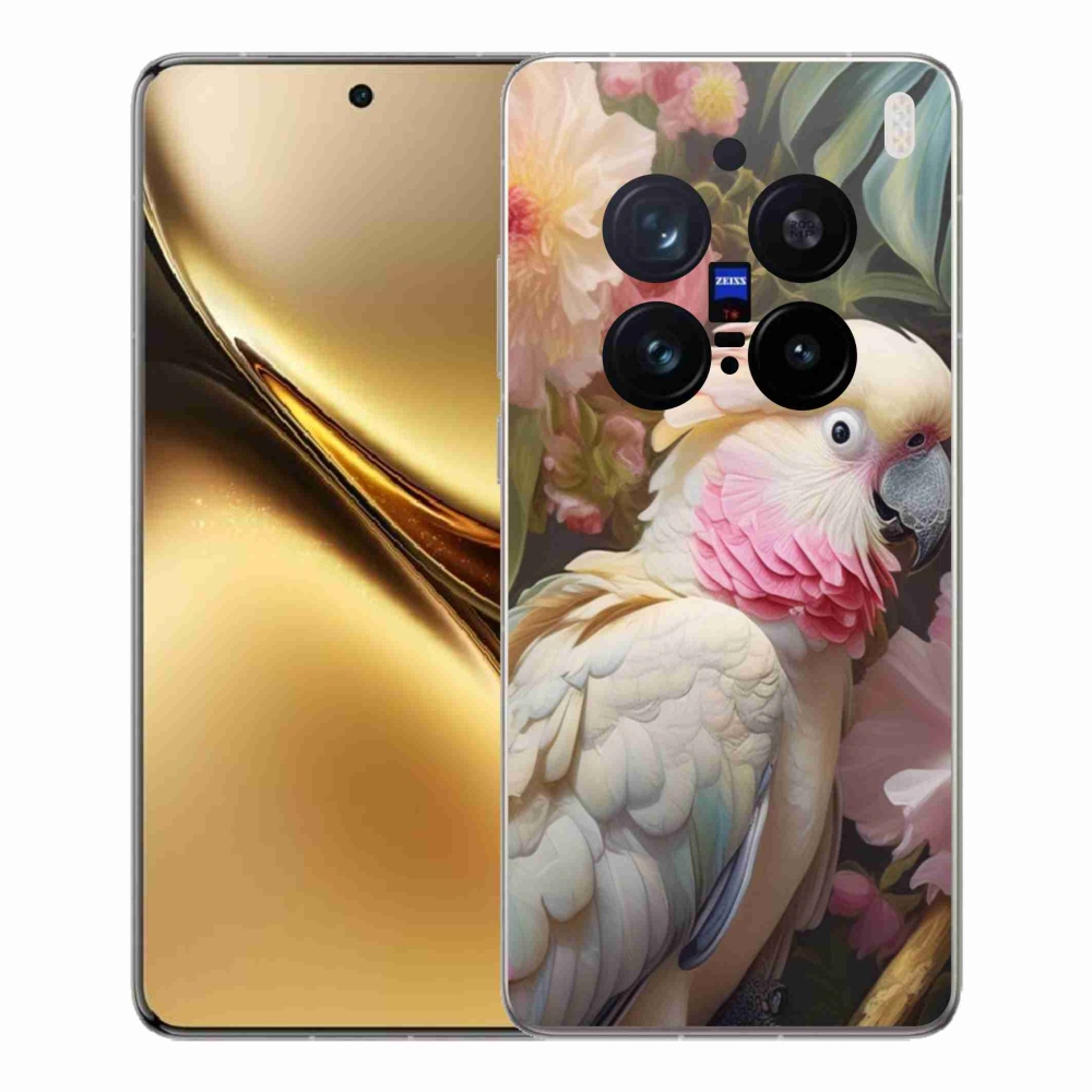 Zselés borítás mmCase a Vivo X200 Pro 5G készülékhez - papagáj kakadu rózsaszín 2