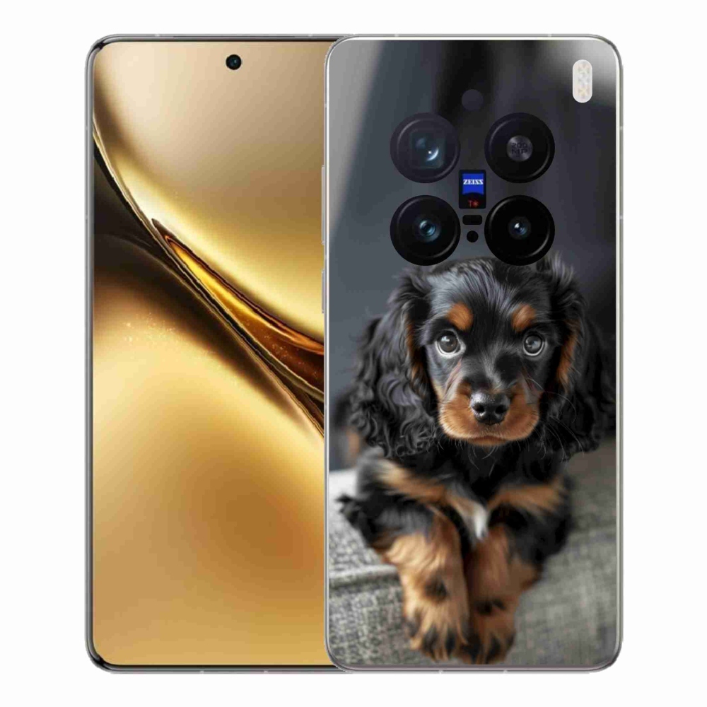 mmCase gél tok a Vivo X200 Pro 5G-hez – aranyos, hosszúszőrű tacskó