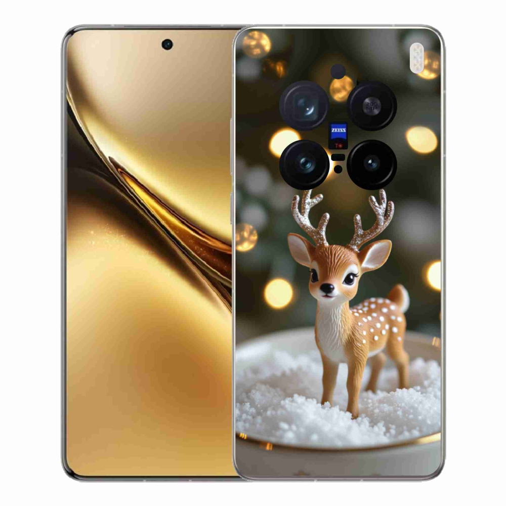 mmCase gél tok a Vivo X200 Pro 5G-hez – aranyos karácsonyi szarvas