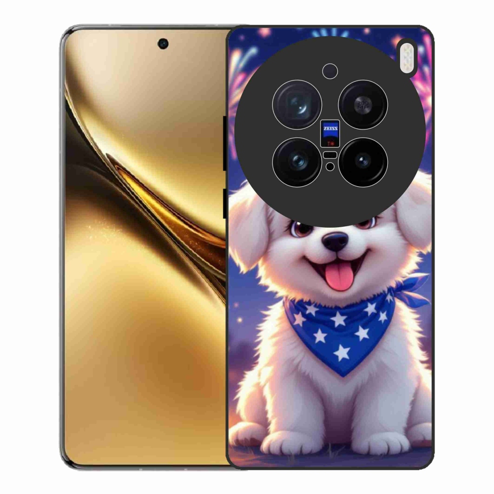 Gél borítás mmCase a Vivo X200 Pro 5G készülékhez - ünnepi kölyökkutyakölyök